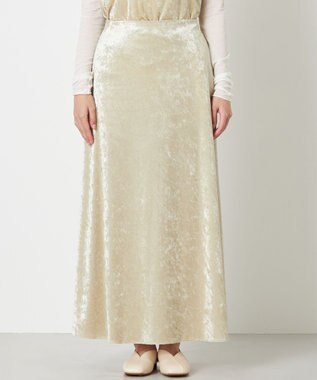 NAVE 【ReNAVE】クラッシュベロア スカート ライトベージュ系