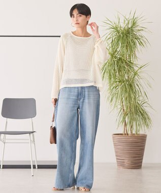 AMERICAN HOLIC メッシュ長袖Ｔシャツ Ivory