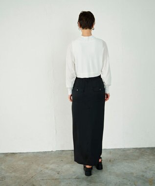 GRACE CONTINENTAL ショートドルマンニットカーディガン ホワイト