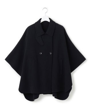 23区 S 【見上愛さん着用/Oggi12月号掲載】ウールライトリバー ポンチョシルエット コート ブラック系