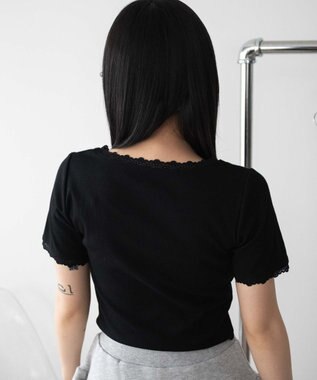 WEGO ロゴレースちびT ブラック