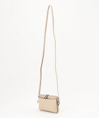 LA BAGAGERIE 【レザー×ステッチ】スクエアマルチポシェット アイボリー