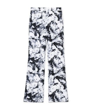 Chacott モノクロプリントブーツカットパンツ