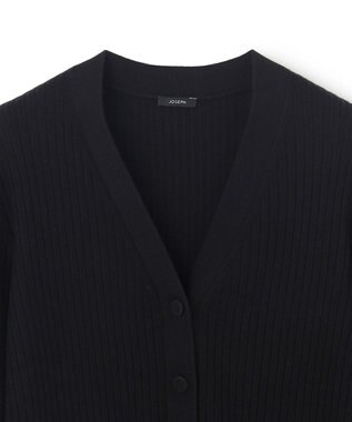 JOSEPH 【洗える】メリノリブ　ニットカーディガン Black
