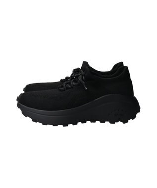 INTER-CHAUSSURES 【BUSSOLA】厚底ニットスニーカー ブラック雑材