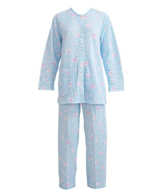 Wing 【数量限定　特別価格】　パジャマ　長袖・長ズボン　あったか　上下セット　ウイング／ワコール　EP6993 サックス