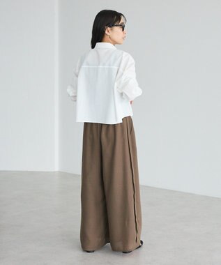 CRAFT STANDARD BOUTIQUE リネンライクワイドイージーパンツ Brown