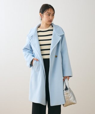 Green Parks スタンドロングコート Sax