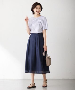 J.PRESS LADIES S 【WEB限定カラーあり・洗える】 ブライトスパンボイル スカート ネイビー系