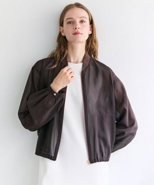 BEIGE， SERAPHIN / ライトシアーギャザー ブルゾン Bordeaux