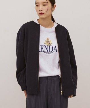 AMERICAN HOLIC 【選べる丈】中空FIBERノーカラーコート Black