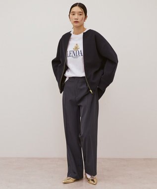 AMERICAN HOLIC 【選べる丈】中空FIBERノーカラーコート Black