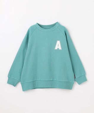 ANY KIDS ロゴプリント トレーナー ブルー