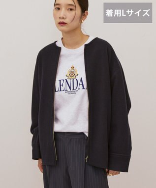 AMERICAN HOLIC 【選べる丈】中空FIBERノーカラーコート Black