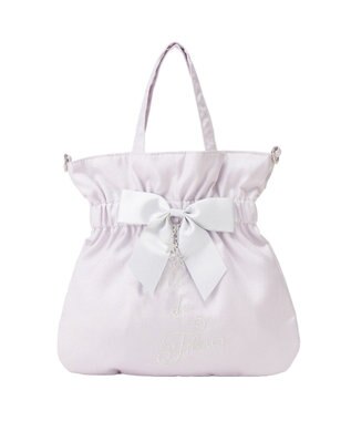 Maison de FLEUR スターリボン２Ｗａｙトートバッグ Silver