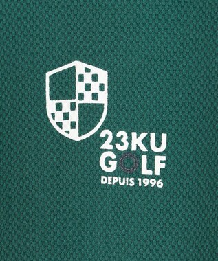 23区GOLF 【MEN【】吸水速乾・UVケア】グラフィカル ポロシャツ グリーン系