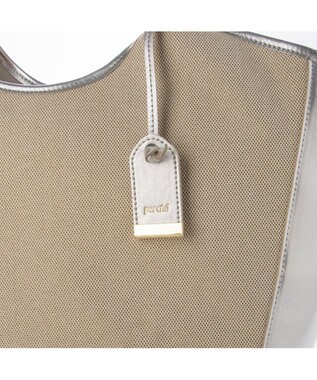 UNBILLION ペルケ perche / キャンバス・牛革トリミングトート シルバー