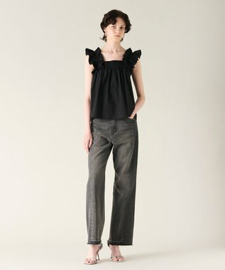 GRACE CONTINENTAL ショルダーフリルトップ ブラック