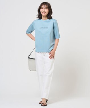 J.PRESS LADIES S ロゴTシャツ アクア系