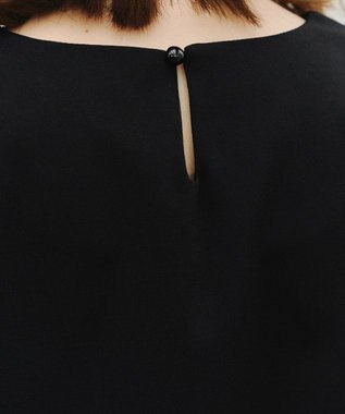 Tiaclasse L 【洗える】リボンスリーブブラウス ブラック