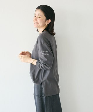 CRAFT STANDARD BOUTIQUE ワンポイント刺繍長袖チュニック Charcoal Gray