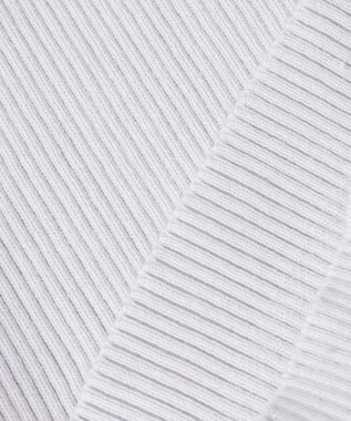 Feroux 【洗える】パフスリーブラメ ニット スカイブルー系