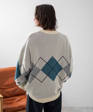 WEGO 【ユニセックス着用ITEM】オーバーフィットドライタッチパターンカーディガン 柄3