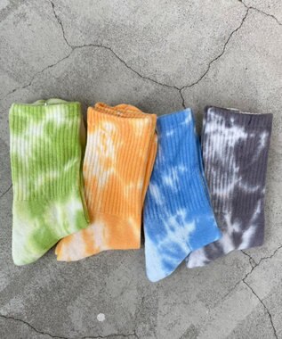 WEGO タイダイソックス ブルー