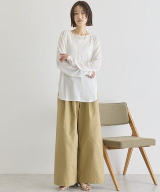 AMERICAN HOLIC ラウンドカットシアープルオーバー Off White