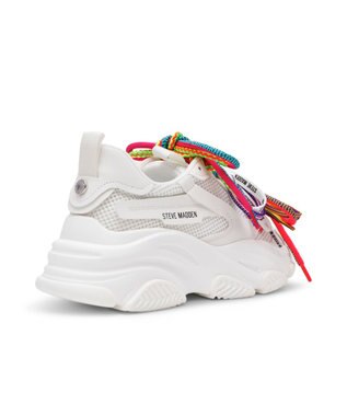 STEVE MADDEN PRYCE-SML マルチシューレースボリュームスニーカー ホワイトマルチ
