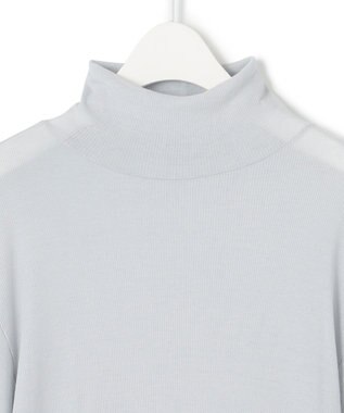ICB L 【新色追加・洗える】 パウダリーリブ ハイネックプルオーバー ライトグレー系