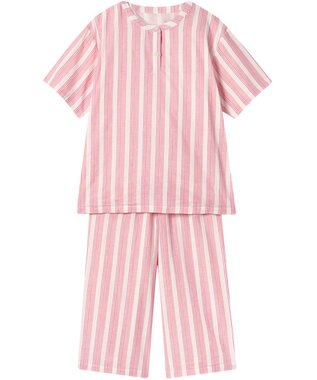 ワコール／睡眠科学 パジャマ 5分袖 半袖 8分丈 綿100%(本体) レディース YDT146 睡眠科学／ワコール ピンク