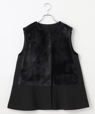 #Newans ペプラムシルエットファージレ ブラック