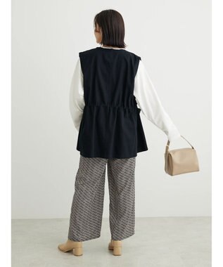 Green Parks ・ｆｕｒｒｙ　ｒａｔｅ　キカガクガラギャザーパンツ Ivory