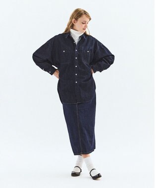 LENO DOUBLE POCKETS SHIRTS《UNISEX》デニムシャツ