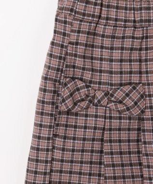 ANY KIDS チェック柄 ショートパンツ ブラウン×チェック