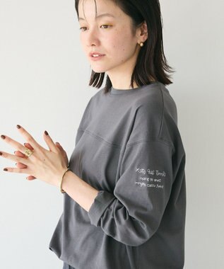 CRAFT STANDARD BOUTIQUE ワンポイント刺繍長袖チュニック Charcoal Gray