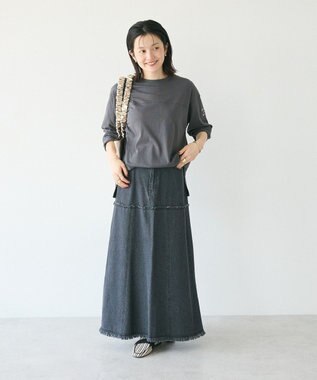 CRAFT STANDARD BOUTIQUE ワンポイント刺繍長袖チュニック Charcoal Gray