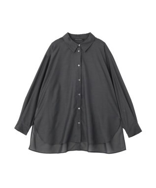YECCA VECCA バック釦シアーシャツ Charcoal Gray