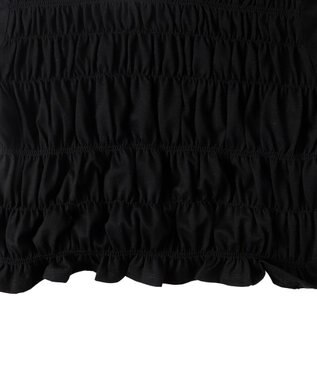 WEGO ラインデザインシャーリングトップス ブラック