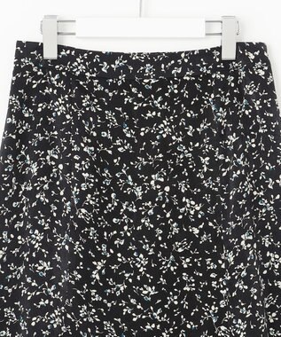 J.PRESS LADIES S 【洗える】ピーチサテン フラワープリント スカート ネイビー系5
