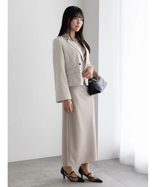 Te chichi フレア袖クロップトテーラードジャケット【AOYAMA FASHION ASSOCIATION × Te chichi】 ベージュ