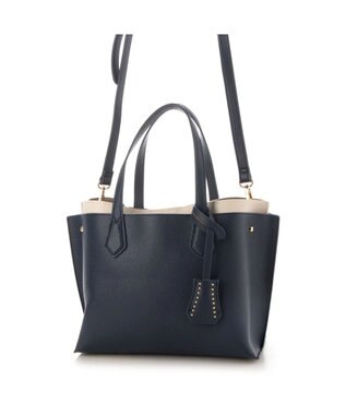 UNBILLION カシュカシュ cachechche / セパレートカラーパーテーショントート ネイビーアイボリー