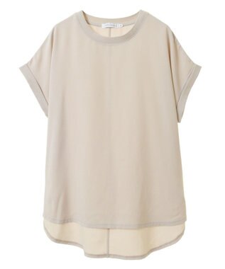 AMERICAN HOLIC 接触冷感フレンチスリーブシアープルオーバー Gray Beige