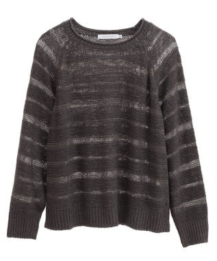 AMERICAN HOLIC 透かし編みニットプルオーバー Charcoal Gray