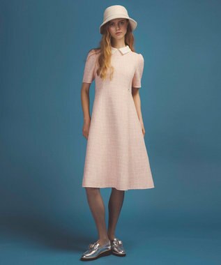 TOCCA 【洗える・消臭】 TWEED BLOSSOM ドレス ピンク系5
