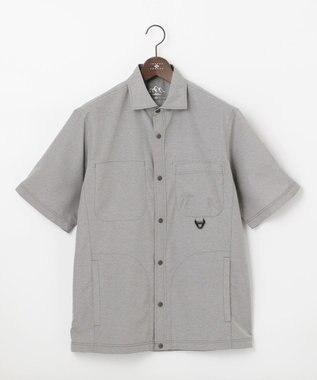 JOSEPH ABBOUD MOUNTAIN 【UNISEX】3Dエンボス シャツ ライトグレー系