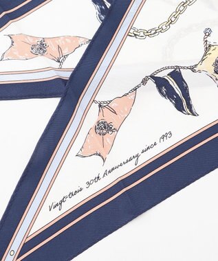 23区 マップ柄 スカーフ ネイビー系