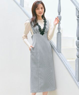 美シルエットレース ジャンパースカート