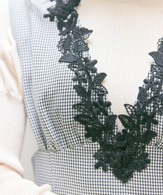 Feroux 美シルエットレース ジャンパースカート ホワイト系2